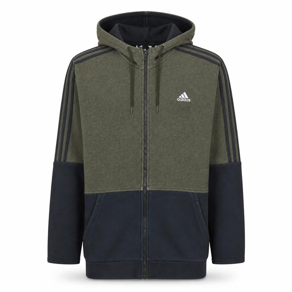 Mens UK Size XL adidas Green Full Zip Hoodie