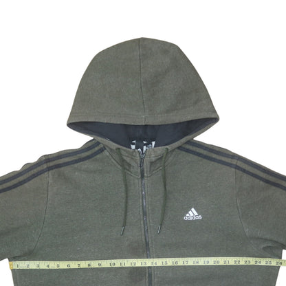 Mens UK Size XL adidas Green Full Zip Hoodie