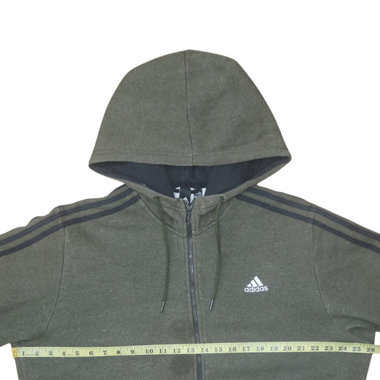 Mens UK Size XL adidas Green Full Zip Hoodie