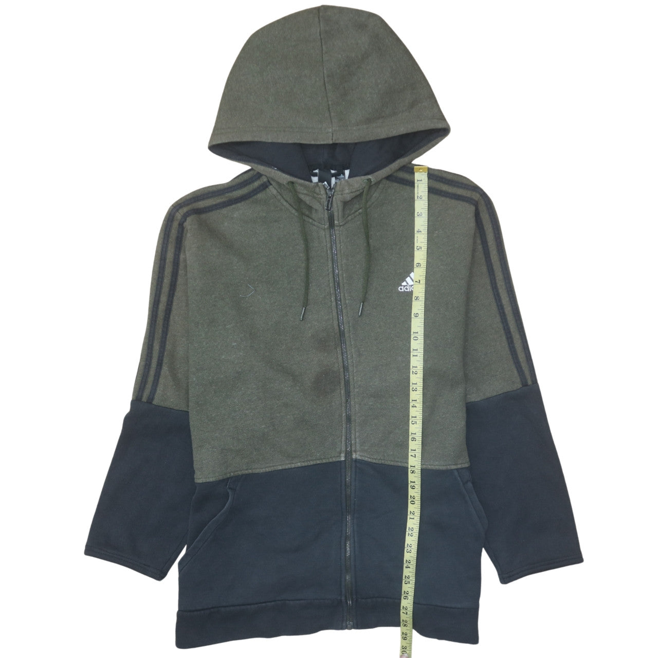 Mens UK Size XL adidas Green Full Zip Hoodie