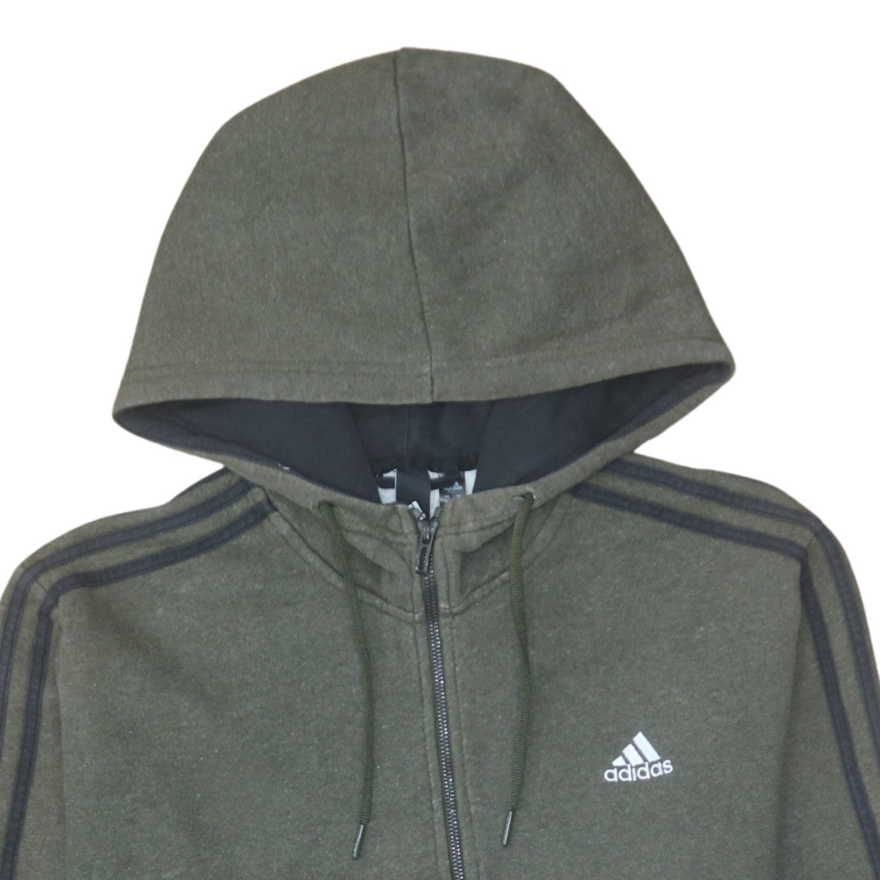 Mens UK Size XL adidas Green Full Zip Hoodie