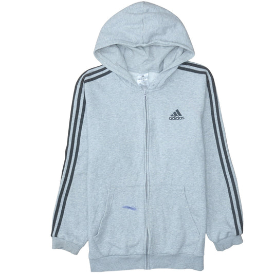 Mens UK Size M adidas Grey Full Zip Hoodie