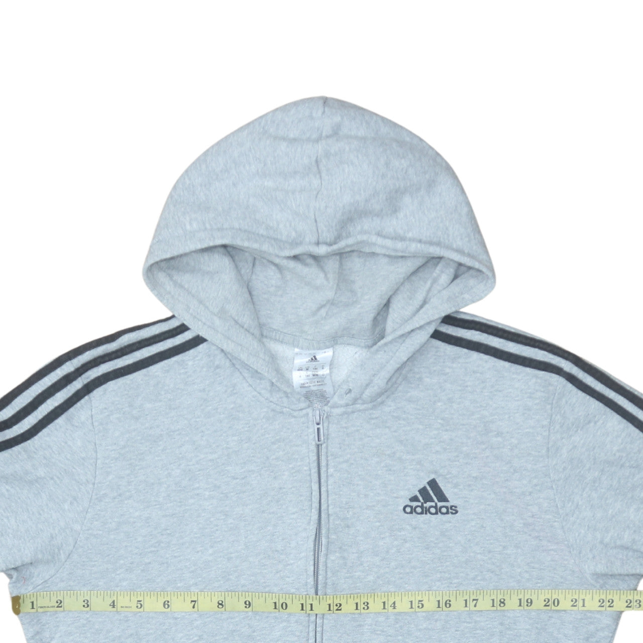Mens UK Size M adidas Grey Full Zip Hoodie