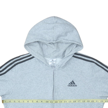 Mens UK Size M adidas Grey Full Zip Hoodie