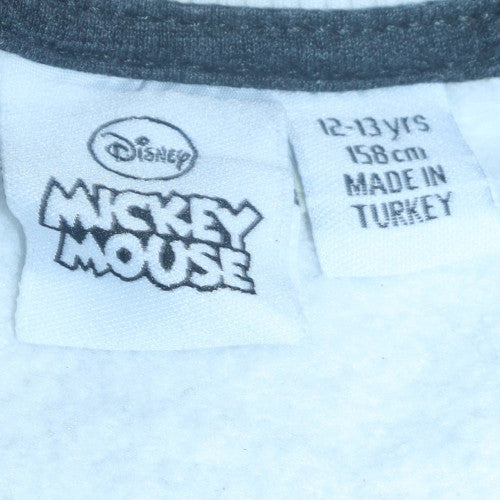 Teens UK Size 158 Disney White Pullover Sweatshirt
