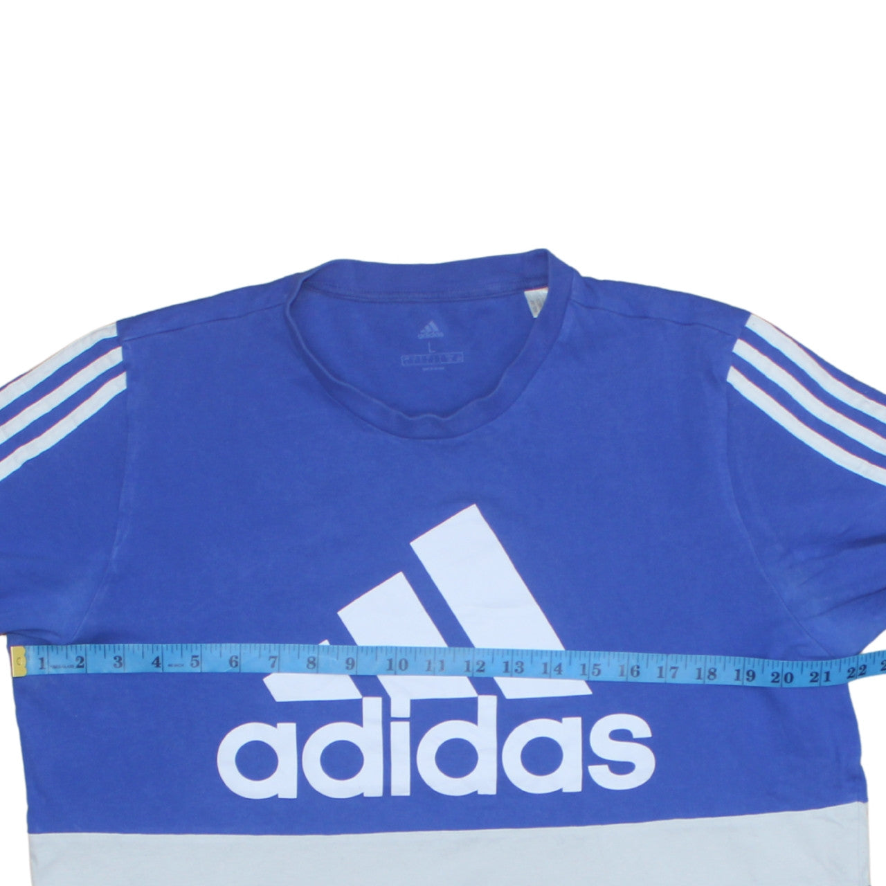 Mens UK Size L adidas Blue  T-Shirt