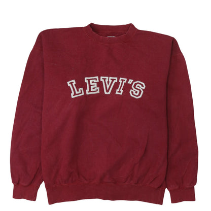 Mens UK Size XL Levi's Red Pullover Sweatshirt