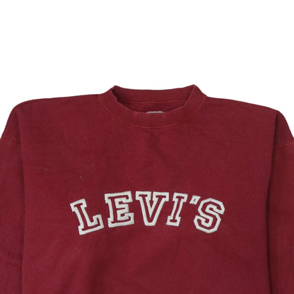 Mens UK Size XL Levi's Red Pullover Sweatshirt