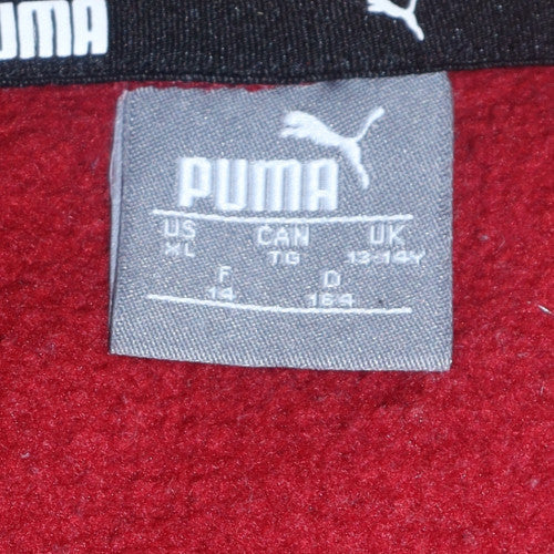 Boys UK Size 13-14 Years PUMA Red Pullover Hoodie