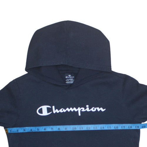 Teens UK Size XL Champion Black Pullover Hoodie