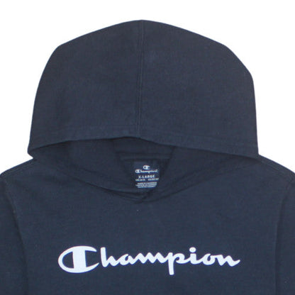 Teens UK Size XL Champion Black Pullover Hoodie
