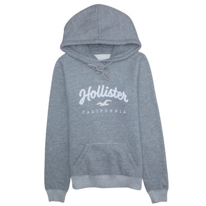 Womens UK Size XS Hollister Grey Pullover Hoodie
