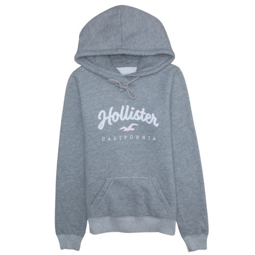 Womens UK Size XS Hollister Grey Pullover Hoodie