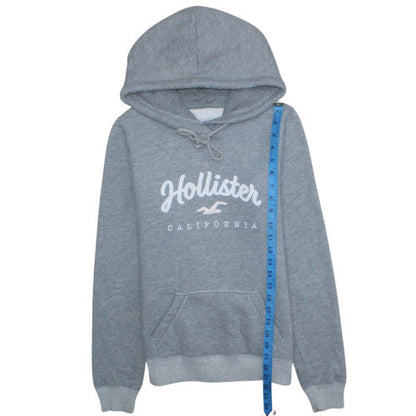 Womens UK Size XS Hollister Grey Pullover Hoodie