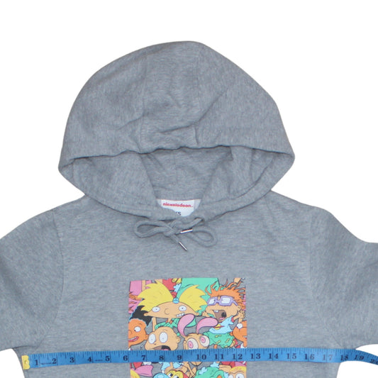 Womens UK Size XS Nickelodeon Grey Pullover Hoodie