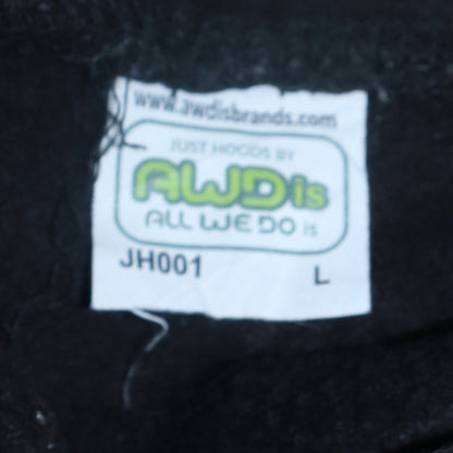 Mens UK Size L Awdis Black Pullover Hoodie