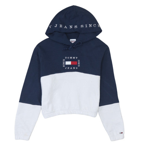 Womens UK Size XS Tommy Jeans Multicoloured Pullover Hoodie