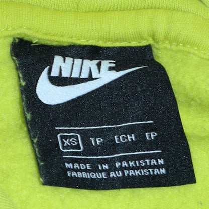 Mens UK Size XS Nike Yellow Pullover Hoodie