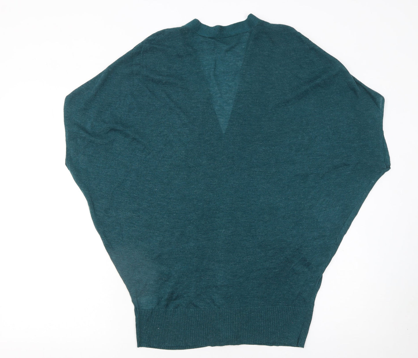 Womens UK Size M Initial Green Cardigan Jumper