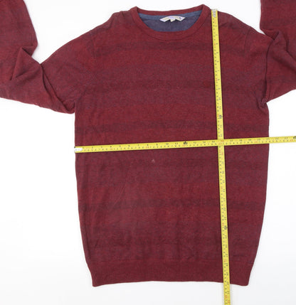 Mens UK Size L Climb High Dig Deep Ski Steep Red Pullover Jumper
