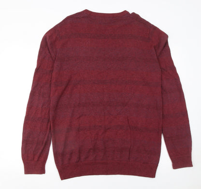 Mens UK Size L Climb High Dig Deep Ski Steep Red Pullover Jumper