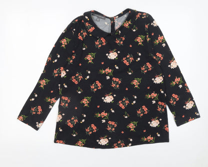 Womens UK Size 12 Laura Ashley Black Tunic Blouse