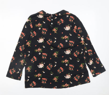 Womens UK Size 12 Laura Ashley Black Tunic Blouse