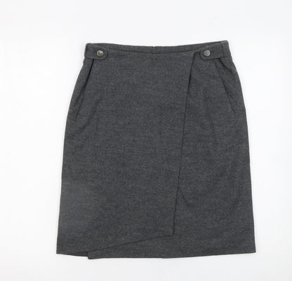 Womens UK Size 8 Nicola Farhi Wrap Tweed Skirt