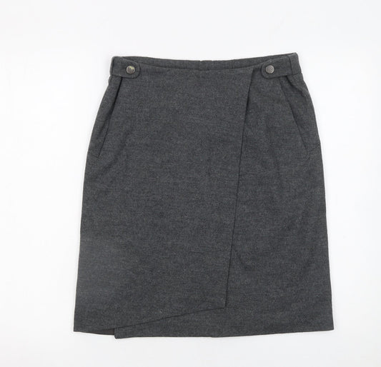 Womens UK Size 8 Nicola Farhi Wrap Tweed Skirt