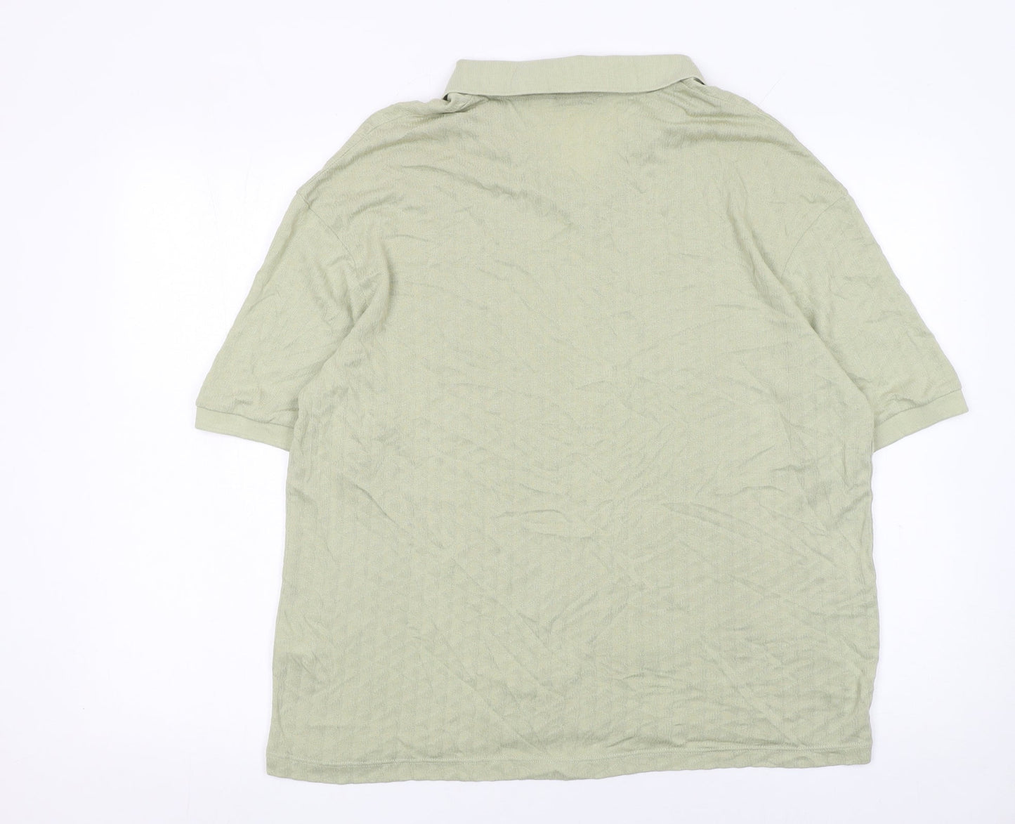 Womens UK Size L Zara Green Basic Polo