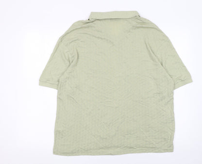 Womens UK Size L Zara Green Basic Polo