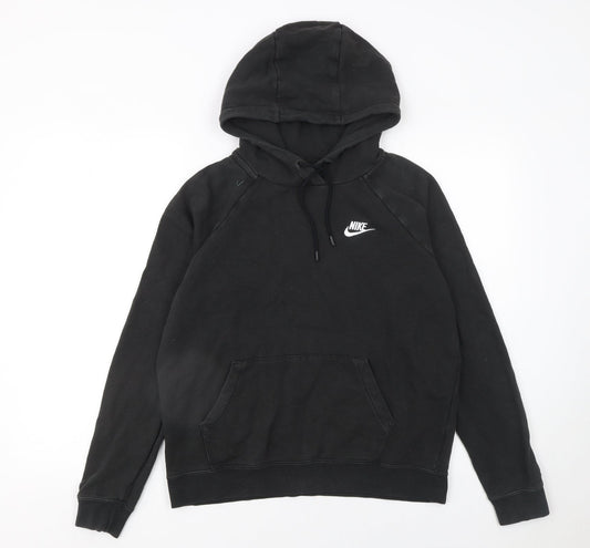 Womens UK Size S Nike Black Pullover Hoodie