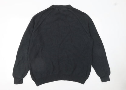 Mens UK Size XL Jasper Conran Black Pullover Jumper