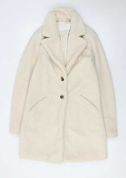 Womens UK Size 6 VILA Ivory Overcoat
