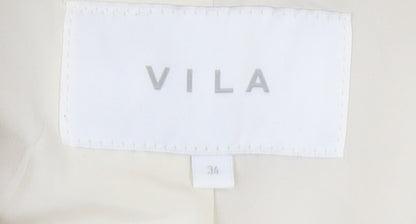 Womens UK Size 6 VILA Ivory Overcoat