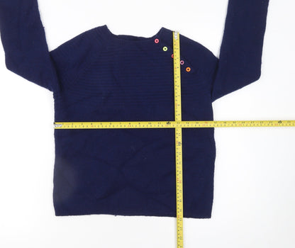 Womens UK Size 12 Heyton Blue Pullover Jumper