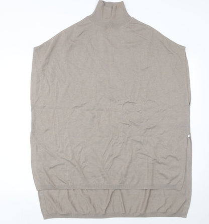 Womens UK Size M Massimo Dutti Beige Cape Jumper