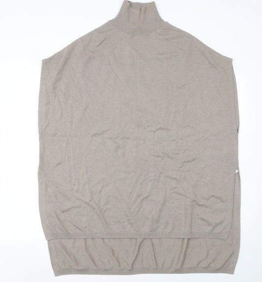 Womens UK Size M Massimo Dutti Beige Cape Jumper
