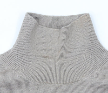 Womens UK Size M Massimo Dutti Beige Cape Jumper