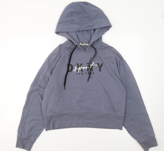 Womens UK Size L DKNY Blue Pullover Hoodie