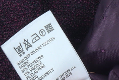Marks and Spencer Women’s Purple Blazer Jacket UK 14 Classic Fit