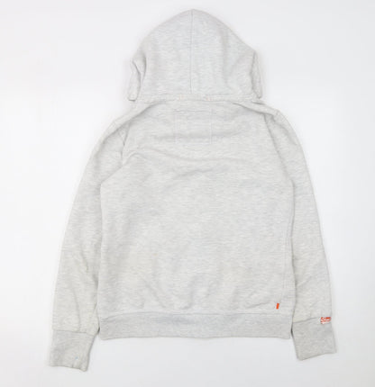 Womens UK Size L Superdry Grey Full Zip Hoodie