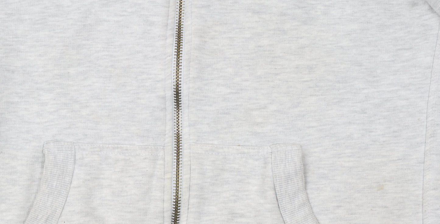 Womens UK Size L Superdry Grey Full Zip Hoodie