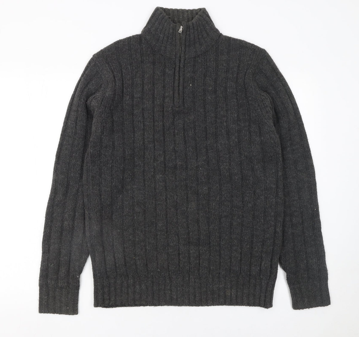 Mens UK Size M Onfire Grey 1/2 Zip Jumper