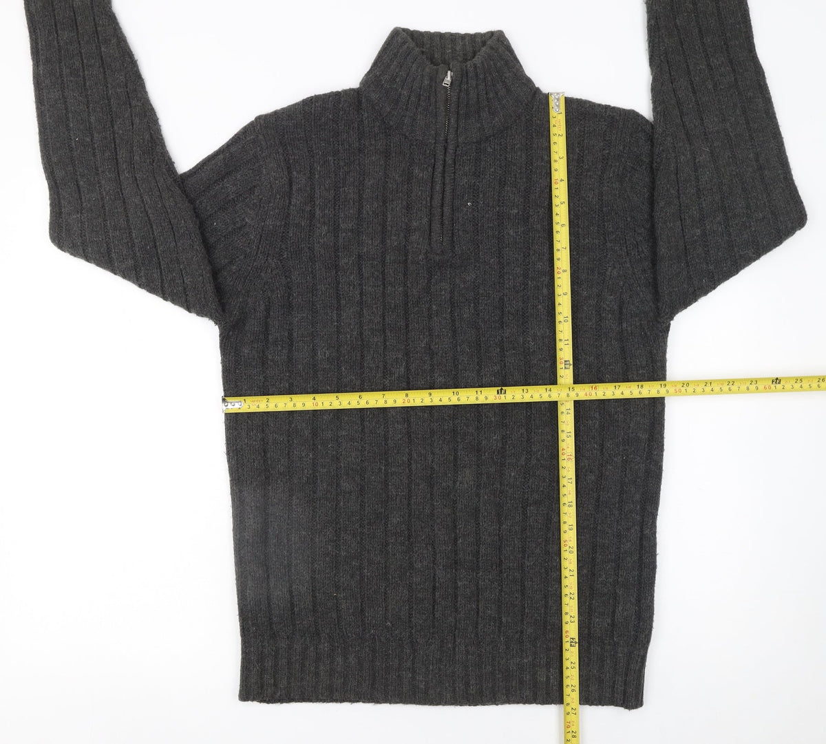 Mens UK Size M Onfire Grey 1/2 Zip Jumper
