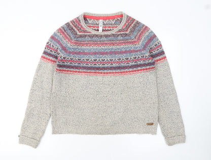 Womens UK Size 12 Weird Fish Beige Pullover Jumper