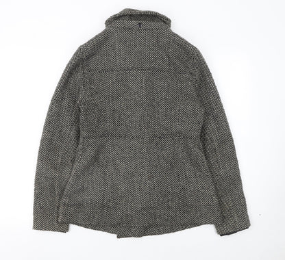 Womens UK Size M Hurley Grey Pea Coat