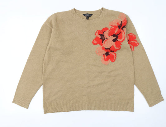 Womens UK Size 14 Dorothy Perkins Beige Pullover Jumper