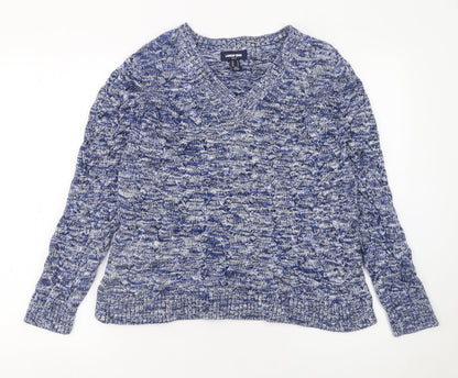 Womens UK Size M Lands' End Blue Pullover Jumper