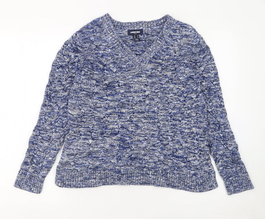 Womens UK Size M Lands' End Blue Pullover Jumper